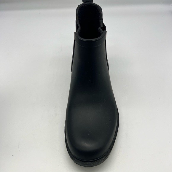 Madewell - The Chelsea Black Round Toe Pull On Rain Ankle Boots Size 7 - Picture 9 of 13